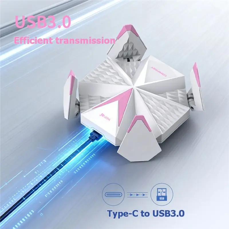 BE6500 Wifi7 Gigabit E-Sports USB3.0 Network Card 2.4G/5.8G/6G 3 Band Wi-Fi Receiver AP Transmitter For PC Win10/11