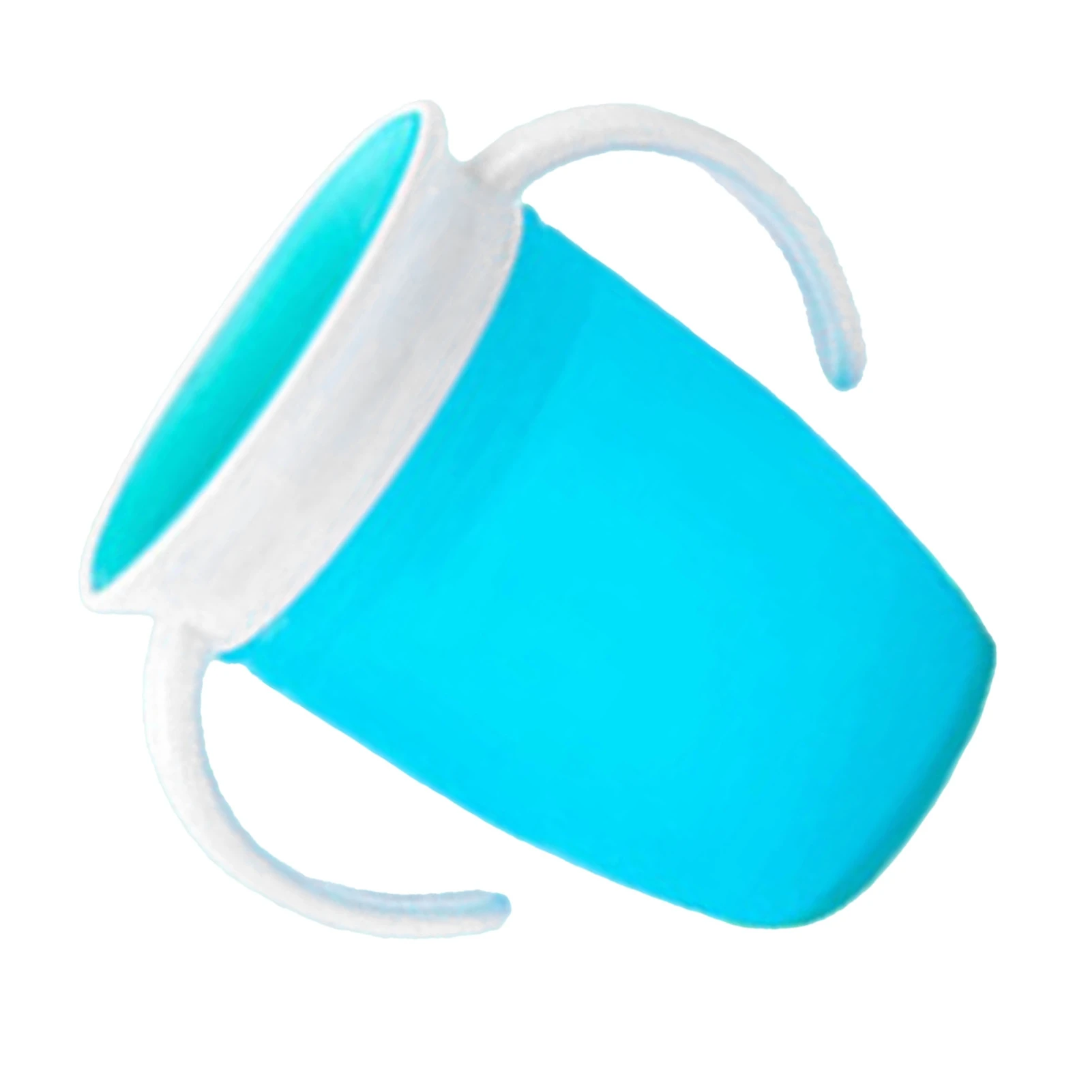 Silicone Baby Drinking Cup Small Handle 360° Protection Practical Toddler Infant Water Training Bottle