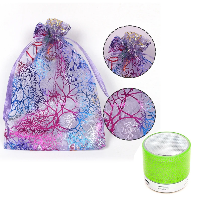 ลำโพงบลูทูธขนาดเล็ก1ชิ้นลำโพงไร้สายบัตร TF LED หลากสีซับวูฟเฟอร์แบบพกพาคอลัมน์เสียงเพลง MP3สำหรับโทรศัพท์ PC