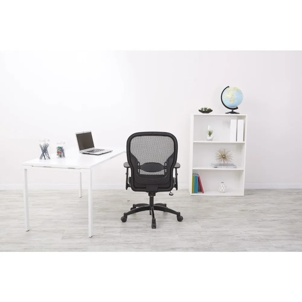 Seating Breathable Mesh Black Back and Padded Mesh Seat, 2-to-1 Synchro Tilt Control, Adjustable Arms and Lumbar Support