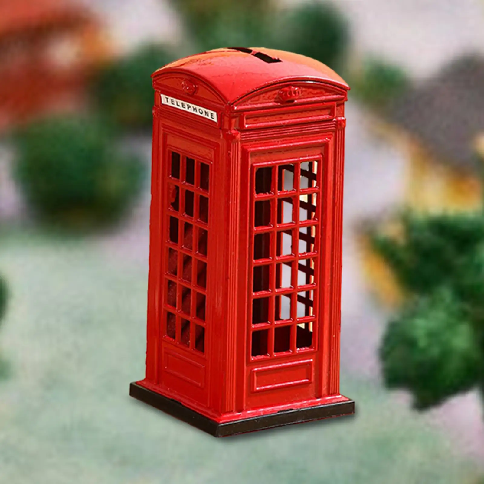 Money Bank Souvenir from London Zinc Alloy London Street Piggy Bank Phone Booth Saving Pot Telephone Booth Figurine Girls