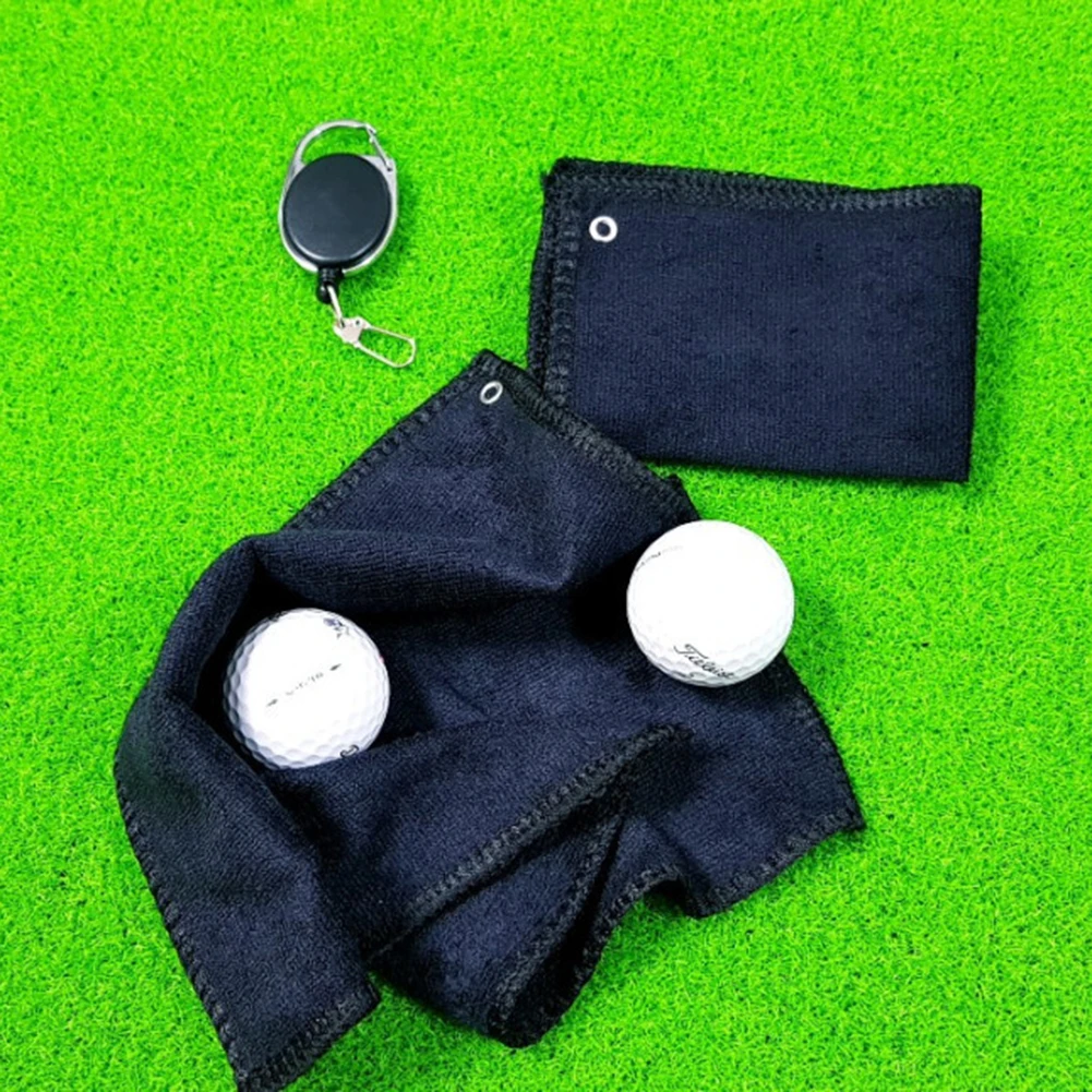 Golf Towel Cotton Wipes Cleaning Towels Microfiber Cleaning Cloth with Lanyard Cleaning Clubs Balls Training Aids