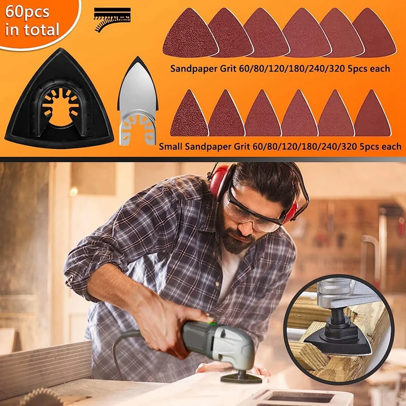 88 Piece Oscillating Saw Blades Wood Metal Cutting Multitool Bi-Metal Blades Quick Release Tool Blades Kits