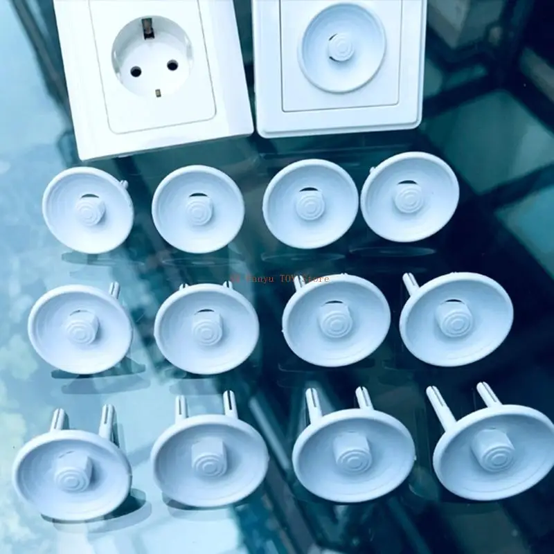 96GC Set 10 stuks Veiligheid Baby Proof Outlet Guard Europese schokbestendige stopcontactafdekking voor huishoudelijk Wit