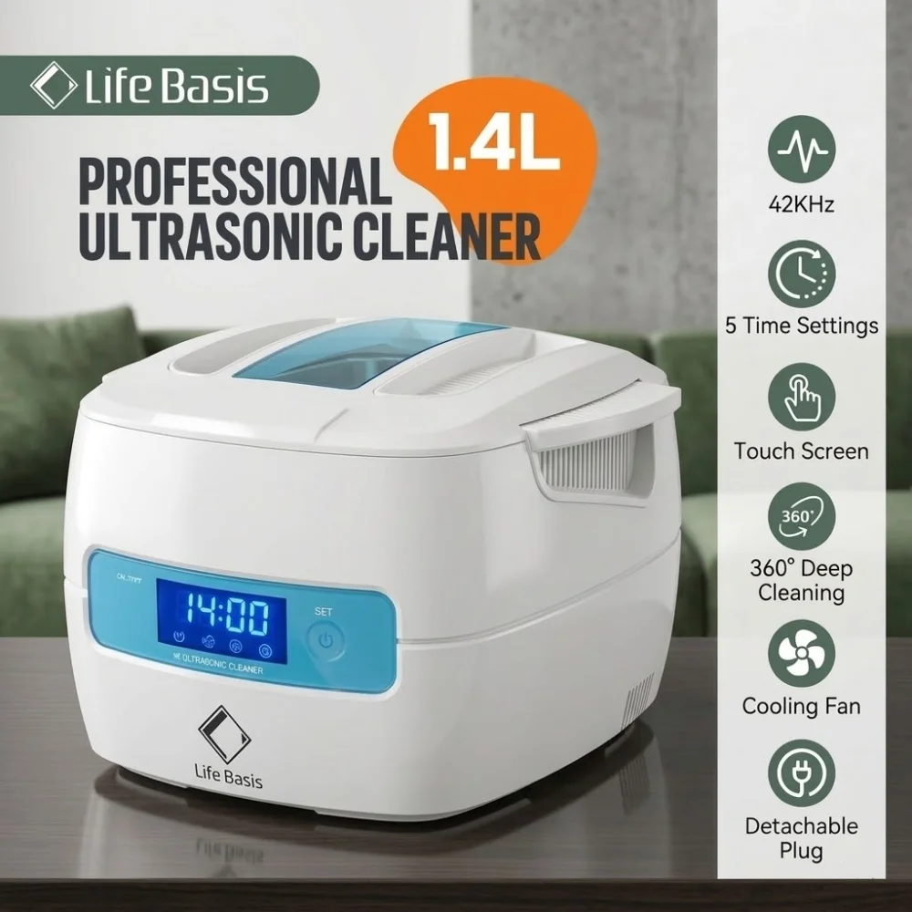 40KHz Ultrasonic Cleaner Nail Tool Cleaning Machine Digital Ultrasonic Bath For Beauty Equipment Makeup Tools Deep Washing Use