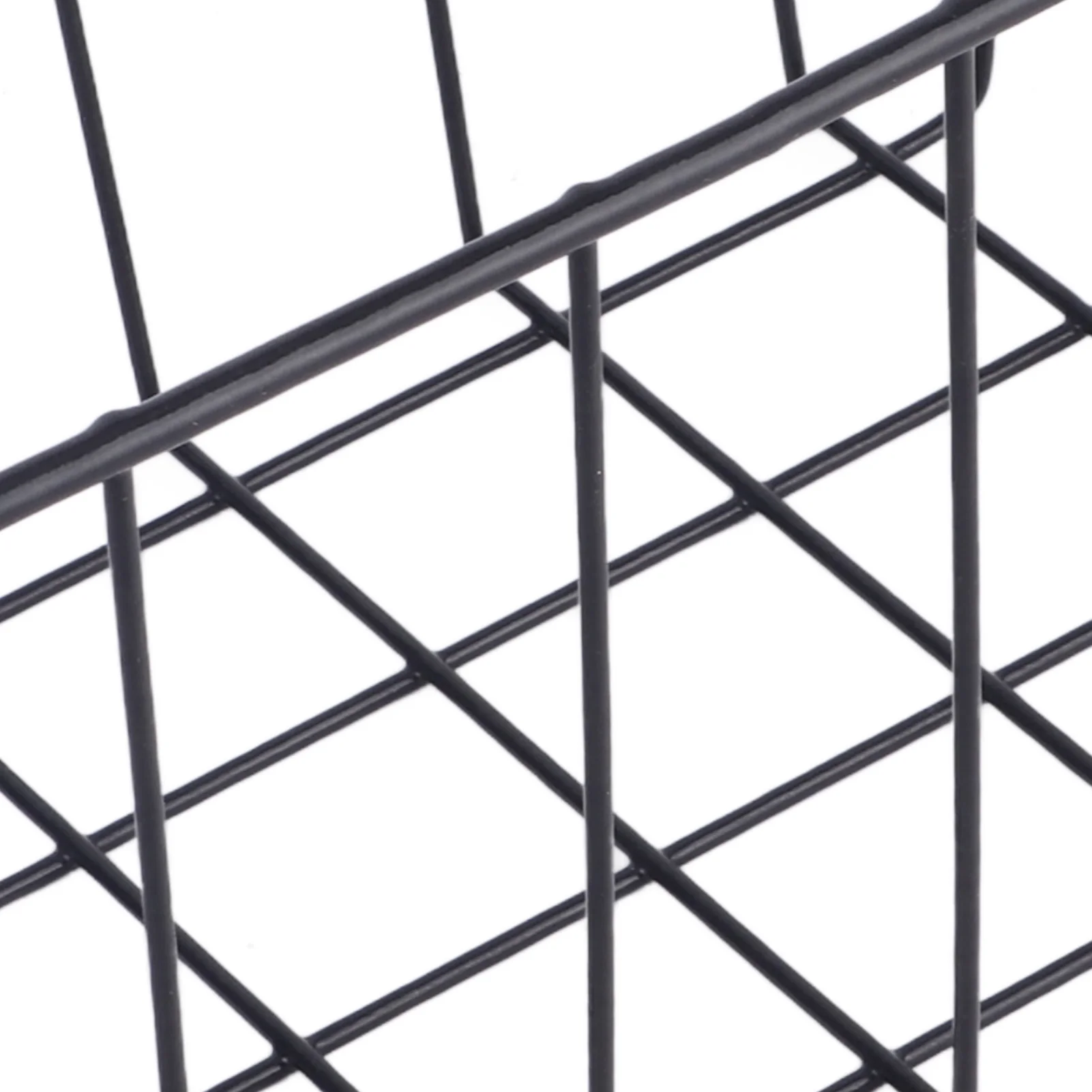 2-Pack  Freezer Metal Mesh Storage Baskets, PE-Coated Hanging Storage Racks, Black, Suitable for Refrigerator Shelves