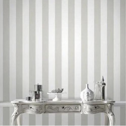 Zümrüt İnci Concept New Age 7940 Gray White Striped Wallpaper 5,33 M²