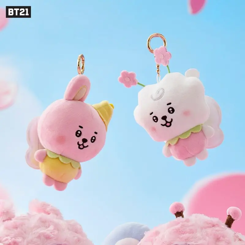 New BT21 Spring Series Doll Bags Hanging Accessories Kawaii Anime KOYA RJ COOKY SHOOKY Cross Dressing Plush Keychain Girl Gift