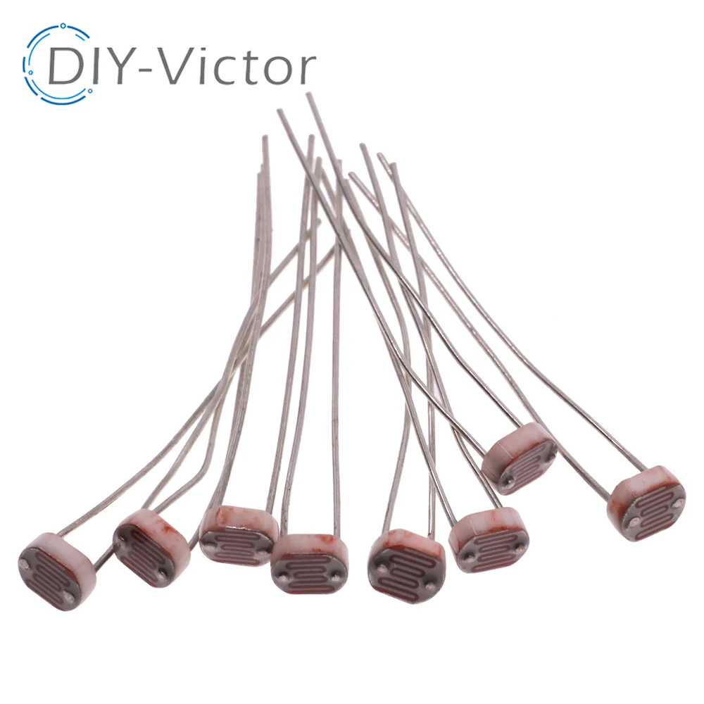 Light Dependent Resistor LDR 5MM Photoresistor 20PCS 5528 5506 5537 5539 5516 Photoconductive resistance Kit