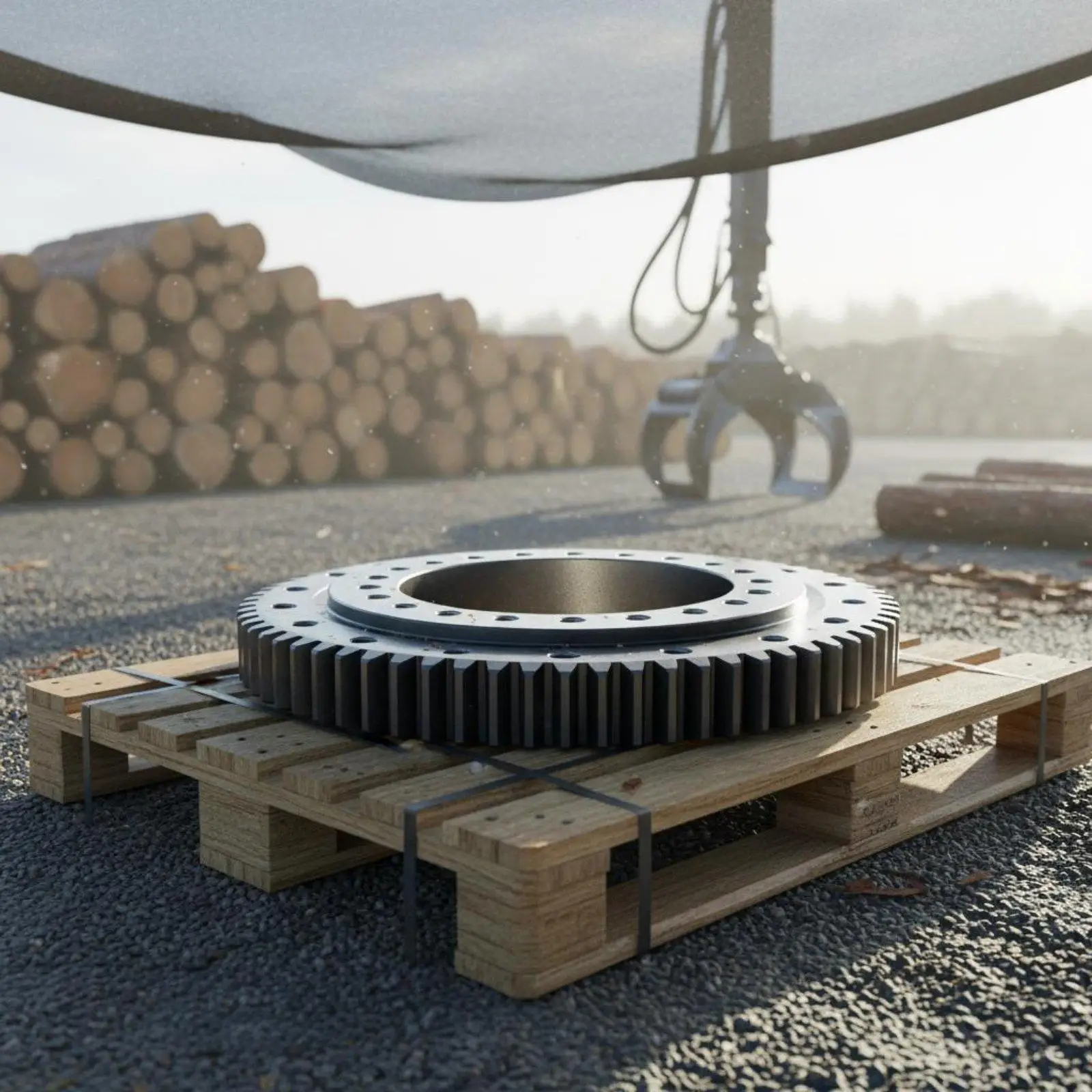 Rotary Bearing Gear Slewing Drive for Wood Grapple Attachment Heavy Duty Rotation Unit for Excavator Machinery