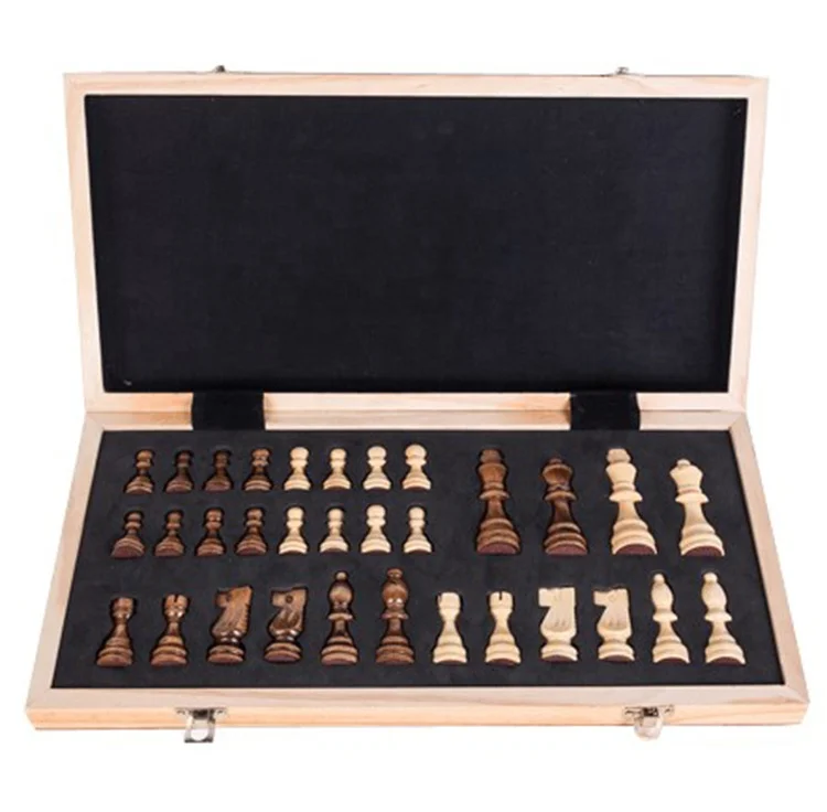 2023 Hot Sale Walnut Chess Game Set with Kids and Adults Board