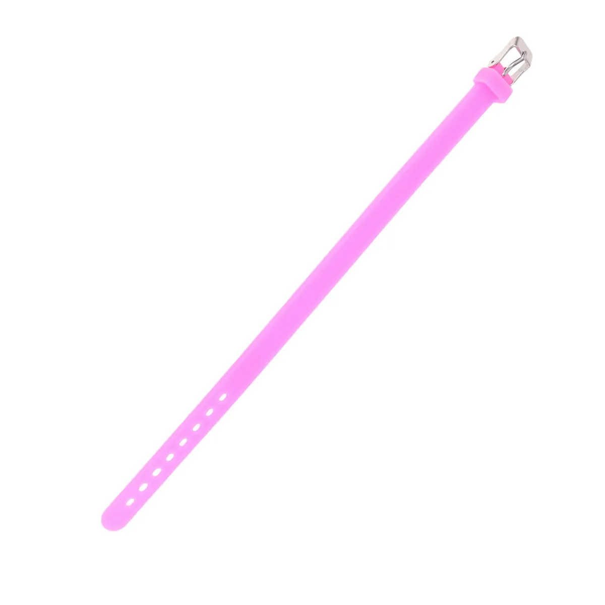 Silicone Wristband Solid Color Pink Comfortable Kids Bracelet Stretch Wristband Adjustable for Group Girl Silicone