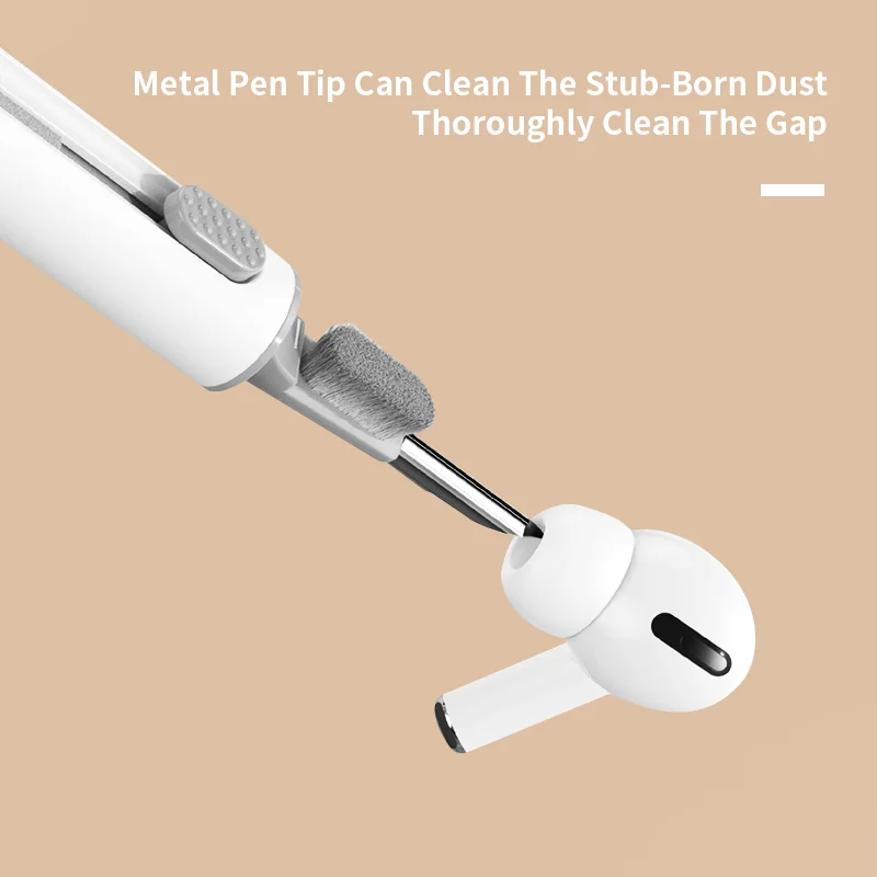 Alat Pembersih Earphone Desain 3-In-1 Baru Datang untuk Airpods 1/2/3 Casing Earbud Keyboard Pena Pembersih Headphone Sikat Pena Pembersih