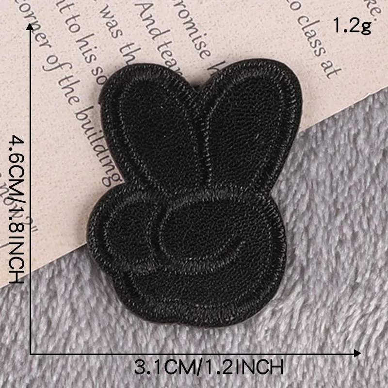 Embroidery Patch Stickers Clothes Patch Self-Adhesive Stickers Black Leather Jacket Patch Fabric Stickers Iron On Patches Punk