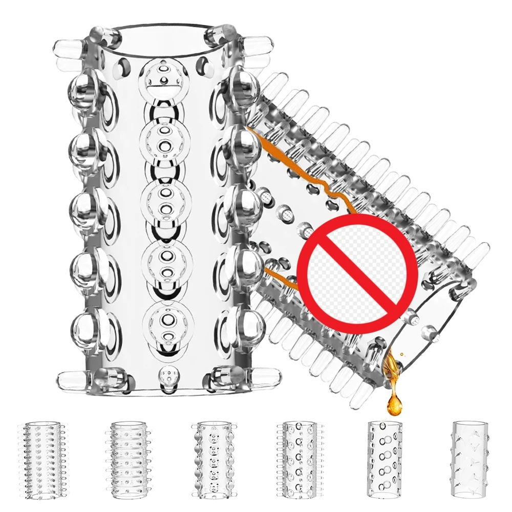 Penis Sleeve for Adult Sex Toys G Point Stimulation Reusable Condoms for Men Penis Enlargement Condoms With Spike Intimate Goods