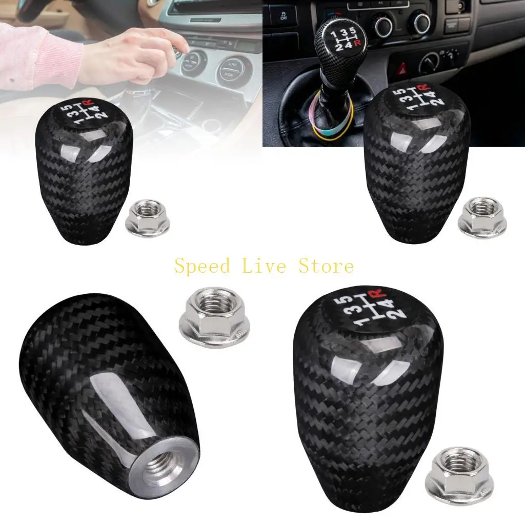 547C Premium Carbon Fiber Gear Lever Handle M10x1 5 Thread For elegant Appearance And Upgraded Car Interior Look