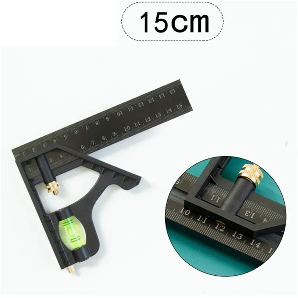 15/20/25 Cm Combination Circle Center Angle Ruler Square Protractor Mobile Angle Ruler Adjustable Sliding Square Ruler Measure