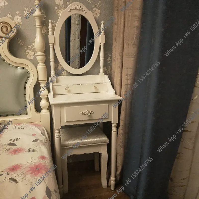 K Dresser Small Apartment Mini Princess Simple Pastoral Bedroom Makeup Table French Style New American Economical Solid Wood