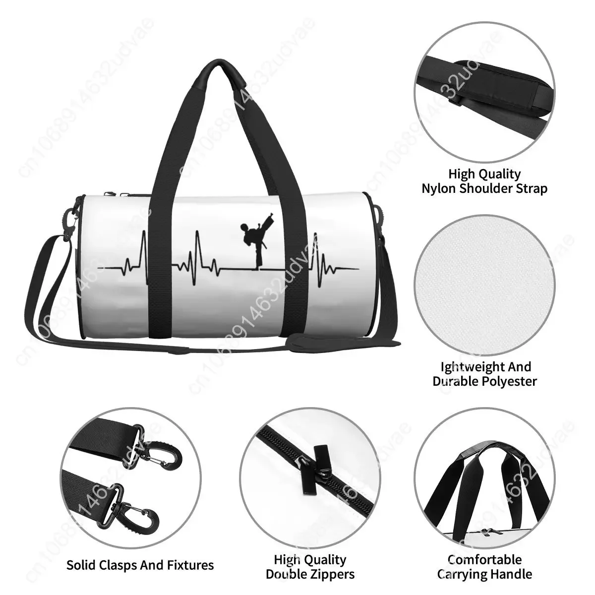 Tas Olahraga Taekwondo Tas Olahraga Korea Tas Gym Kapasitas Besar Seni Bela Diri Tas Tangan Pria Wanita Tahan Air Tas Latihan Retro Kebugaran