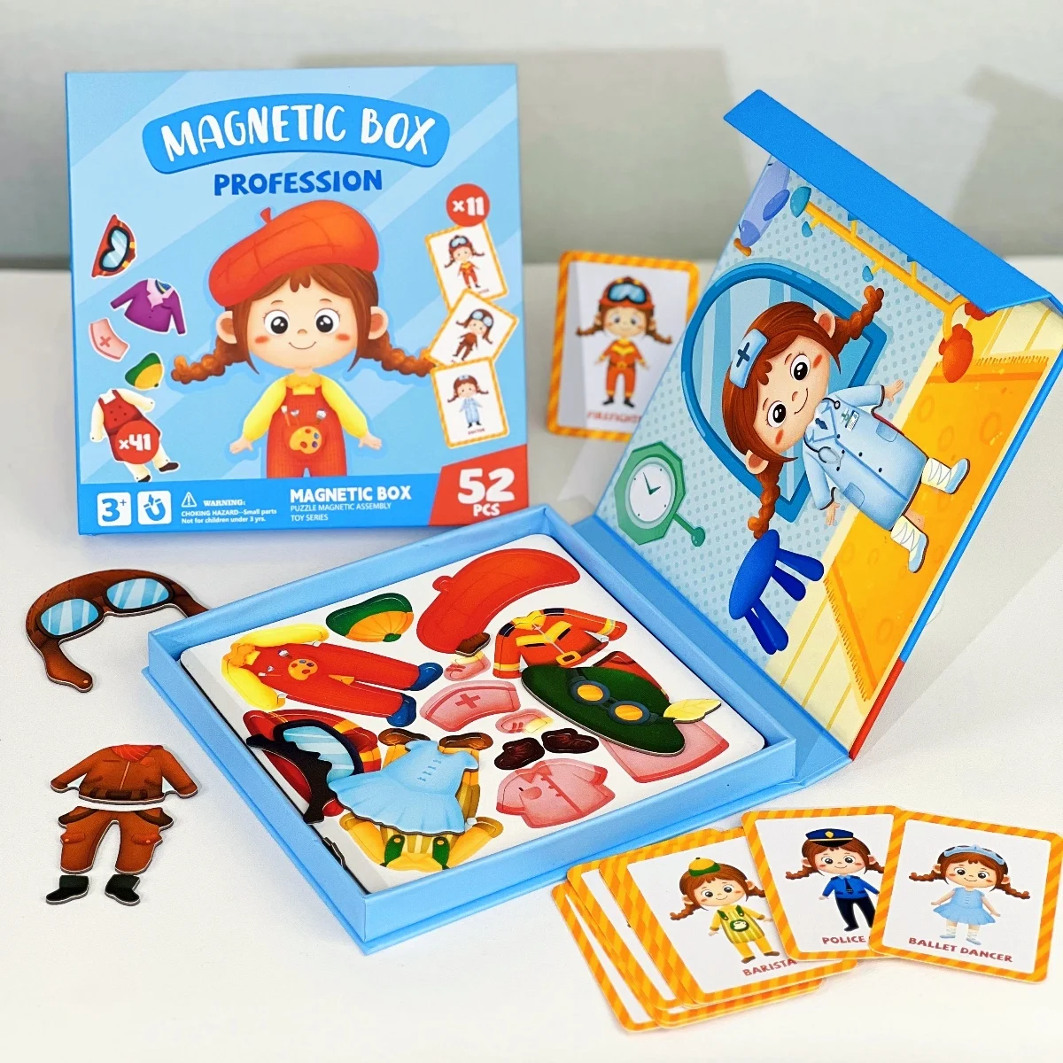 Магнитные игрушки-головоломки, детские развивающие забавные игры, профессиональные транспортные сцены принцессы для переодевания персонажей, удобные для путешествий, подарки-сюрпризы, подходящие для мальчиков и девочек 3-6 лет