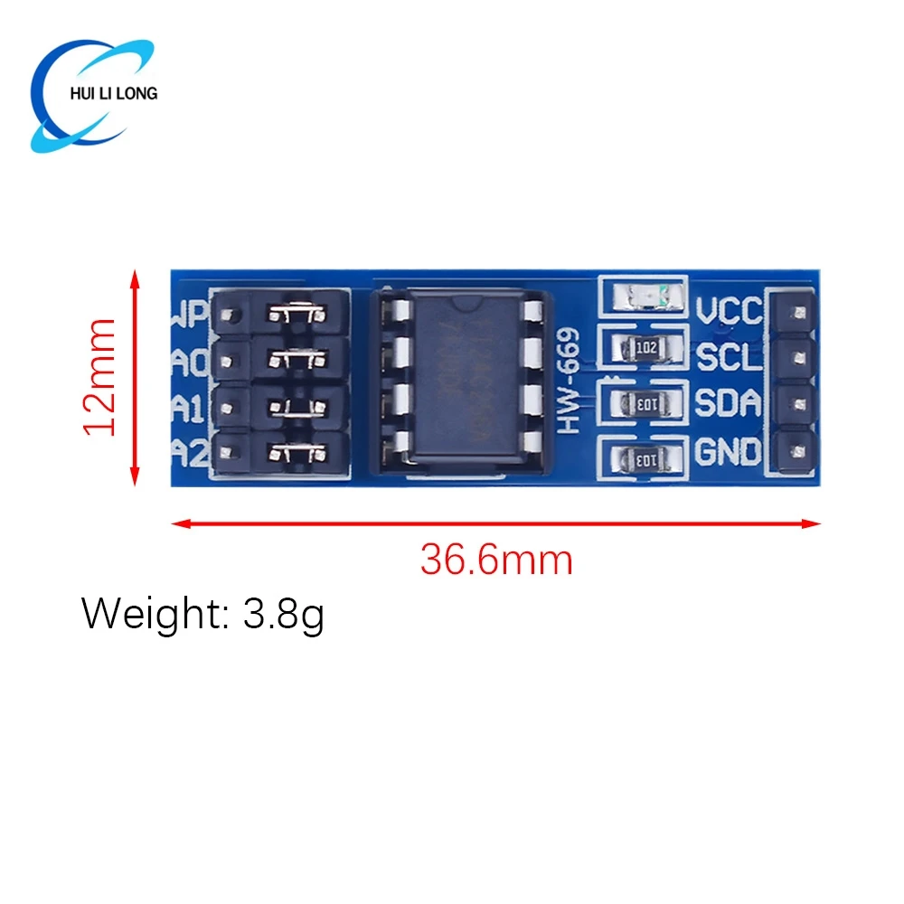Nowy AT24C256 24C02 24C04 24C256 Interfejs I2C Moduł pamięci EEPROM WAVGAT