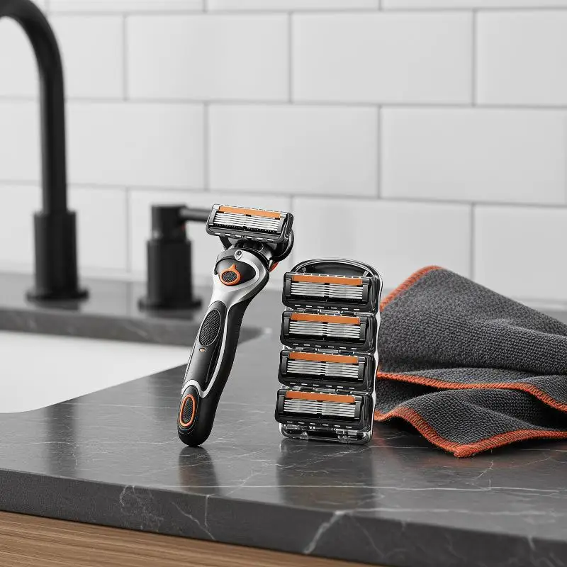 5 Layer Stainless Steel Razor Blade Refills Sharp Edge Smooth Shave For Mens Daily Grooming Home Travel Use