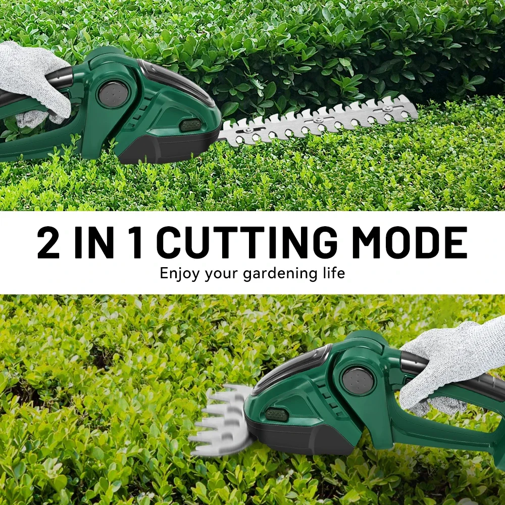 Electric Hedge Trimmer Grass Scissors Lawn Mower Garden Shrub Pruning Hedge Pruner Tool For Makita 18V Battery,20000 RPM 2 IN 1