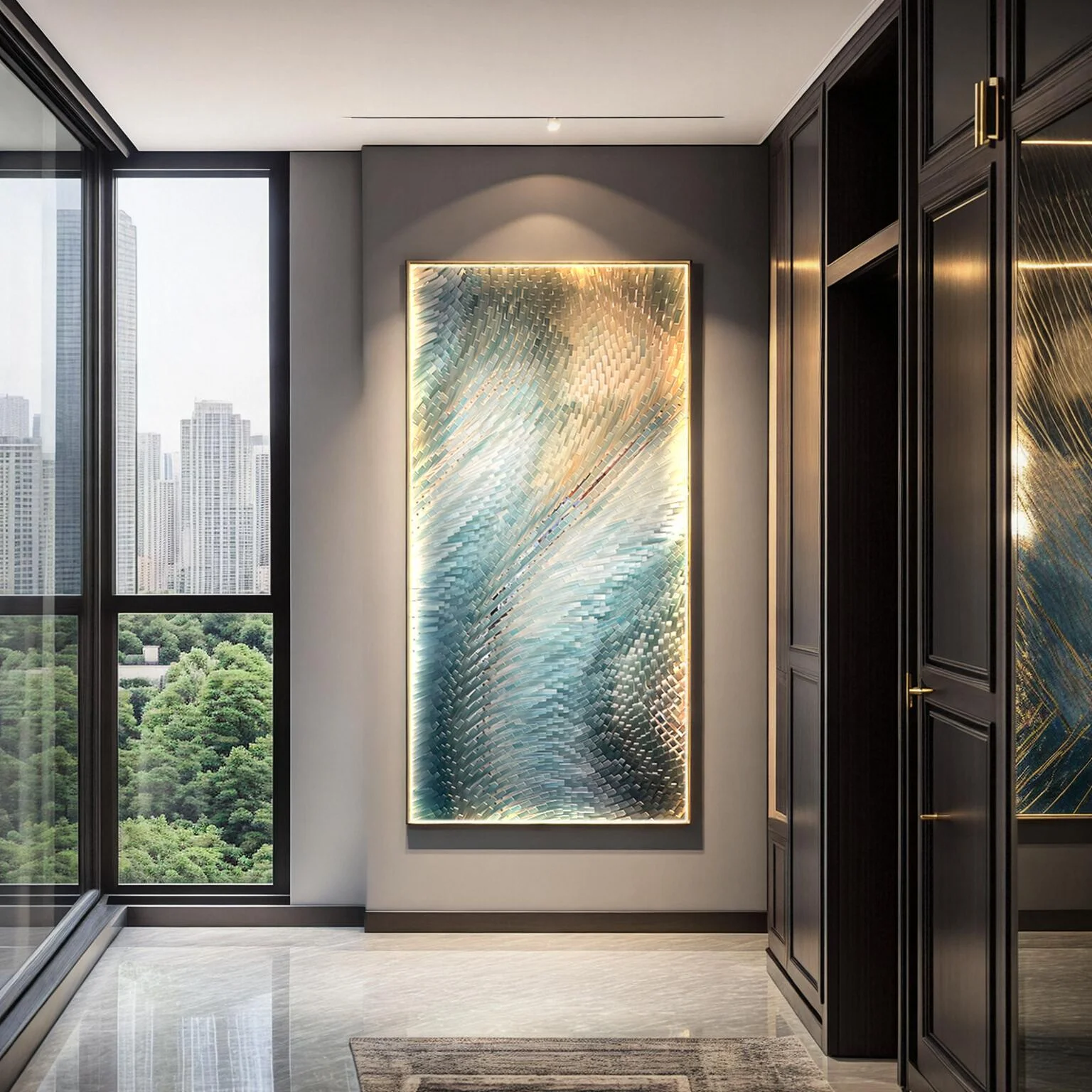 

Современный минималистичный элитный светильник, роскошный стиль, прихожая, абстрактный фон для гостиной, украшение стены, настенный светильник