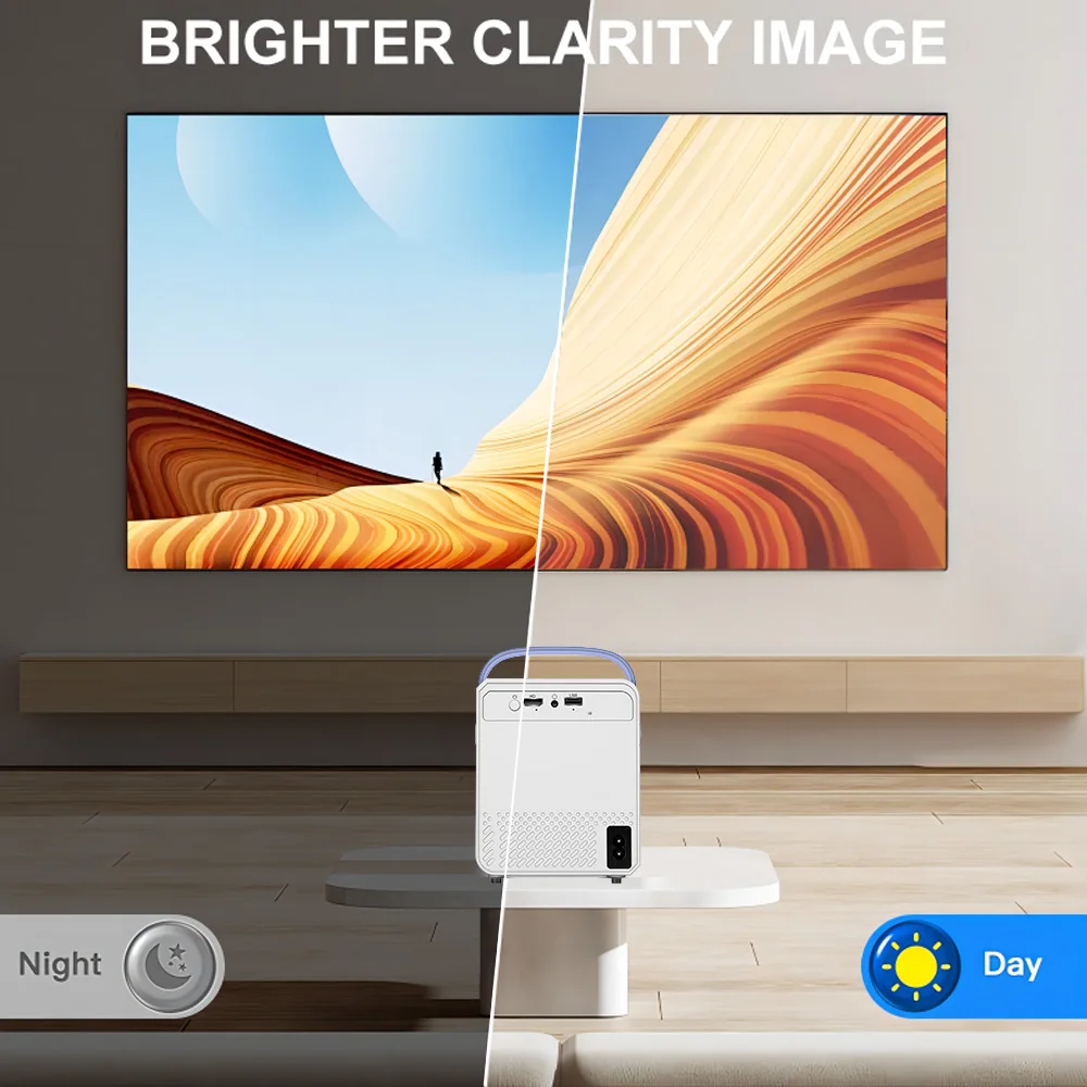 CY302 New Projector Smart Android Native 600P Support 1080P WIFI6 BT5.0 HDMI Home Movie Outdoor Projector Project Screen