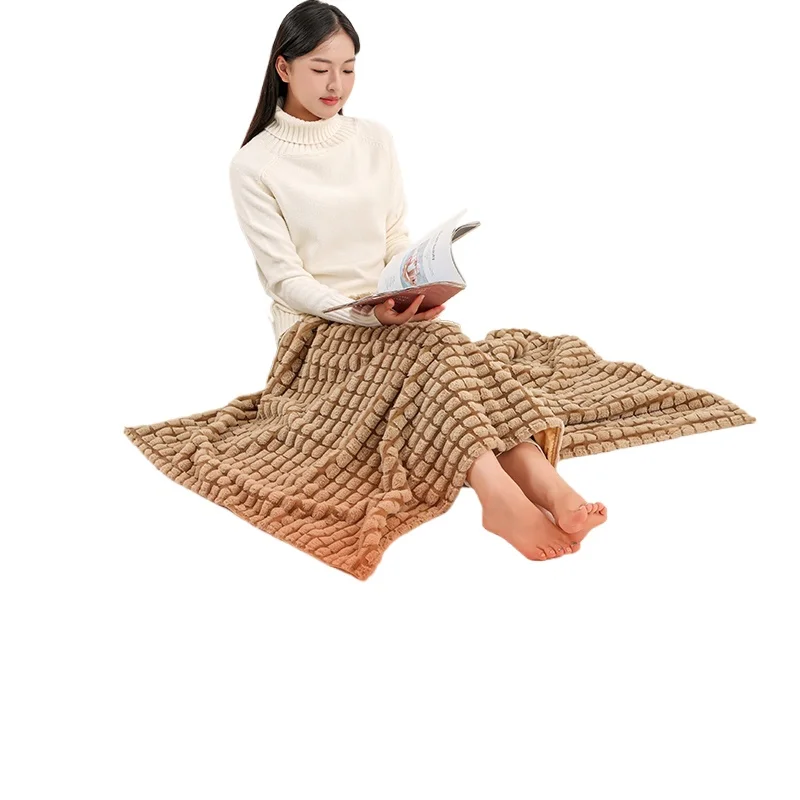 

USB cordless wrap electric blanket wearable heated throw blanket/shawl, suitable for winter indoor office and car