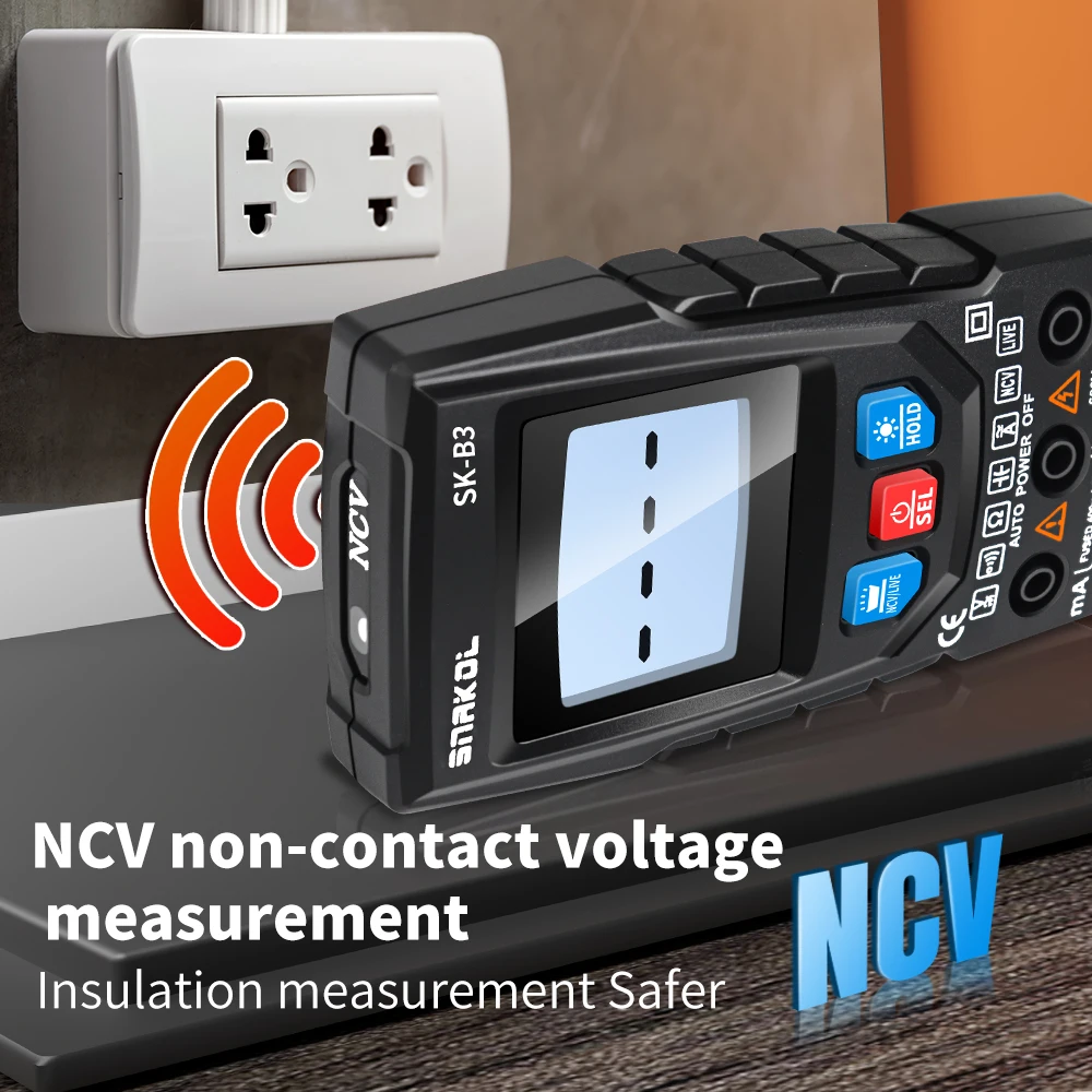 Snakol Smart Multimeter Professional Digital Multimeters AC/DC Voltage Current Tester Continuity Ohm NCV Ammeter Detector Tools