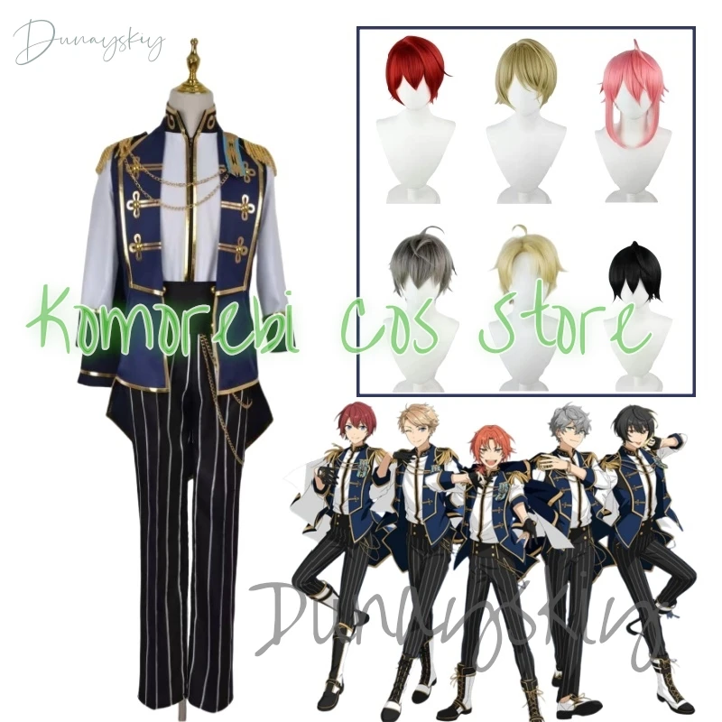 Ensemble Stars Knights Anime Cosplay Costume Tsukinaga Leo Sena Izumi Suou Tsukasa Narukami Arashi Sakuma Ritsu Wig Uniform Suit