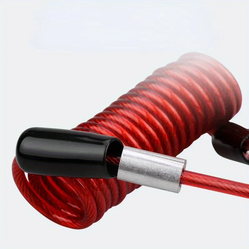 Cavo promemoria blocco disco moto ad alta visibilità da 120 cm - Sicurezza antifurto per biciclette e scooter, lunghezza regolabile