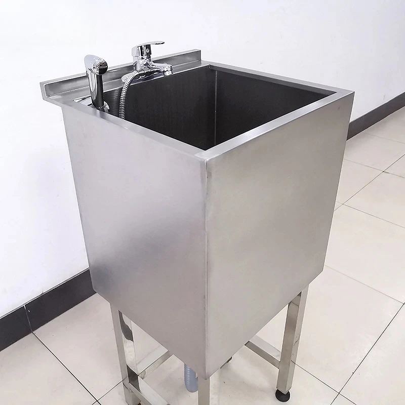 LIZE Automatic Induction Effluent Stainless Steel Medical Washbasin Pool for Pet Hospital Laboratory Veterinary Cleaning