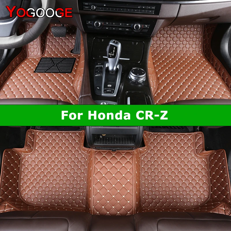

YOGOOGE Custom Car Floor Mats For Honda CR-Z CRZ 2010-2023 Auto Carpets Foot Coche Accessorie