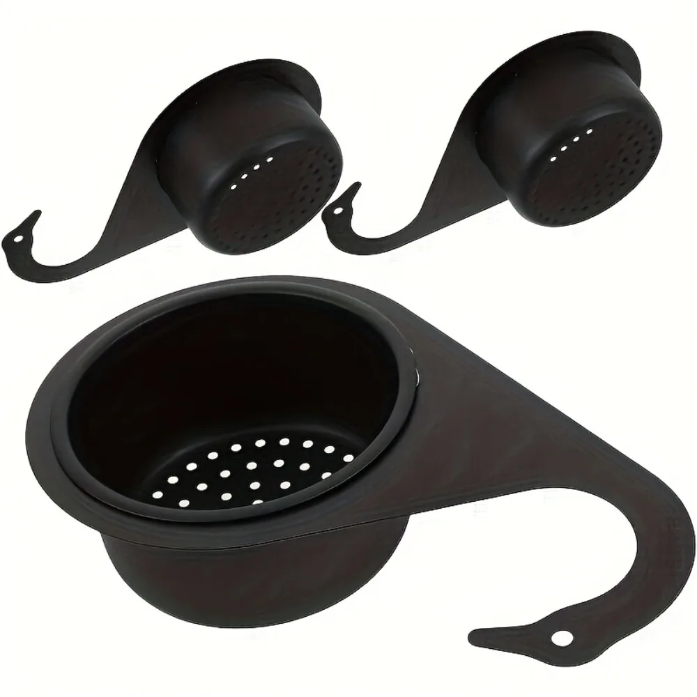 Colador de drenaje rápido de acero inoxidable con percha para grifo: filtro de fácil limpieza, utiliza para verduras, cocina, lavabo de baño