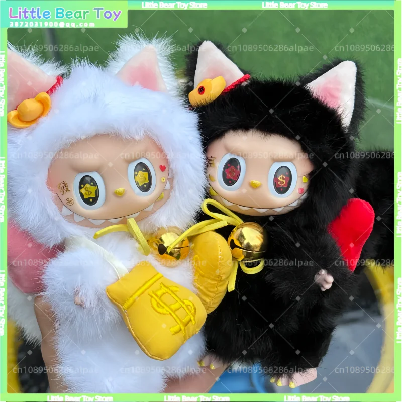 Genuine Labubu Version Doll Lucky Cat Series Box Handmade Modified Unique Appearance Makeup Essential Girls Kawaii Product Gifts