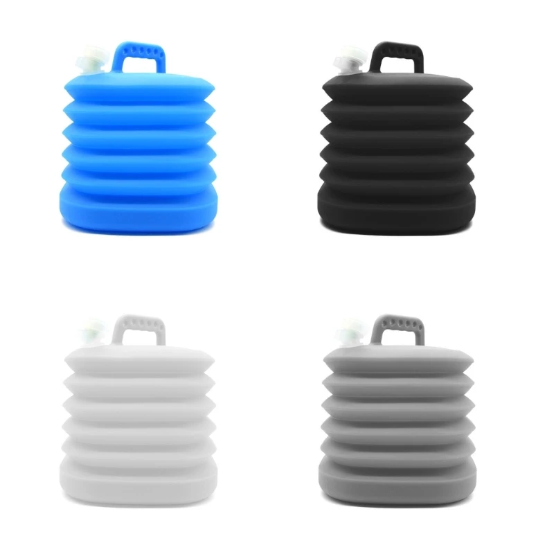 

Silicone Folding Water with Handle Kitchen Camping Bucket Accessory