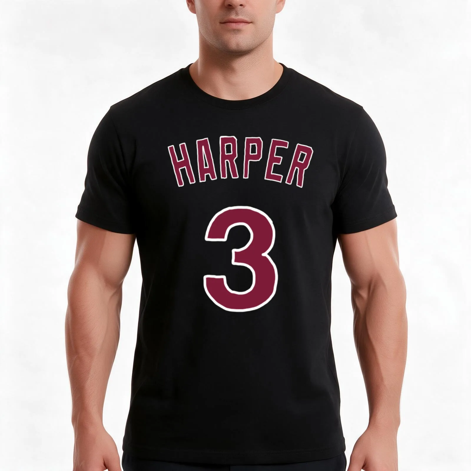 Bryce Harper T-Shirt Summer Casual Cotton Tee Oversized Streetwear Tops Vintage Graphic Print Loose Fit Short Sleeve