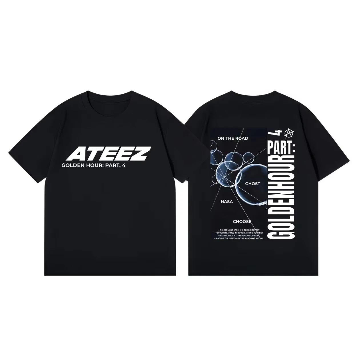 Ateez Golden Hour Part 4 Album Merch T-shirt Men Women Harajuku Kpop Short Sleeve T-shirts Summer Fashion Casual Cotton T Shirts