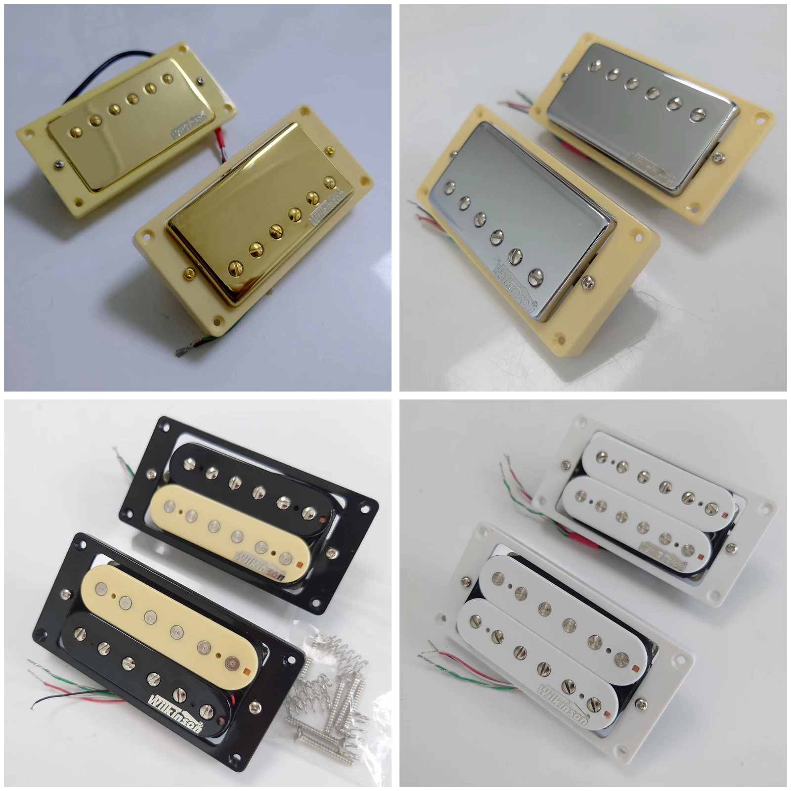 

Набор звукоснимателей Wilkinson Alnico 5 для электрогитары в стиле LP SG — гриф и бридж, 4-жильная проводка