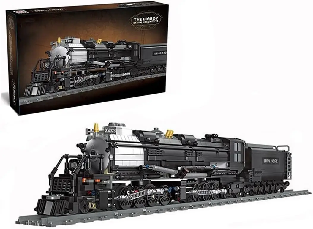 

Комплект для сборки паровоз и инженерная игрушка, локомотив для велосипеда с набором дисплеев треков, коллекционный комплект для демонстрации паровоза