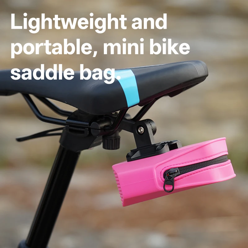 Mini-Fahrrad-Satteltasche aus Silikon, wasserdicht, regendicht, leicht, tragbar, Fahrrad-Aufbewahrungstasche, Fahrradzubehör