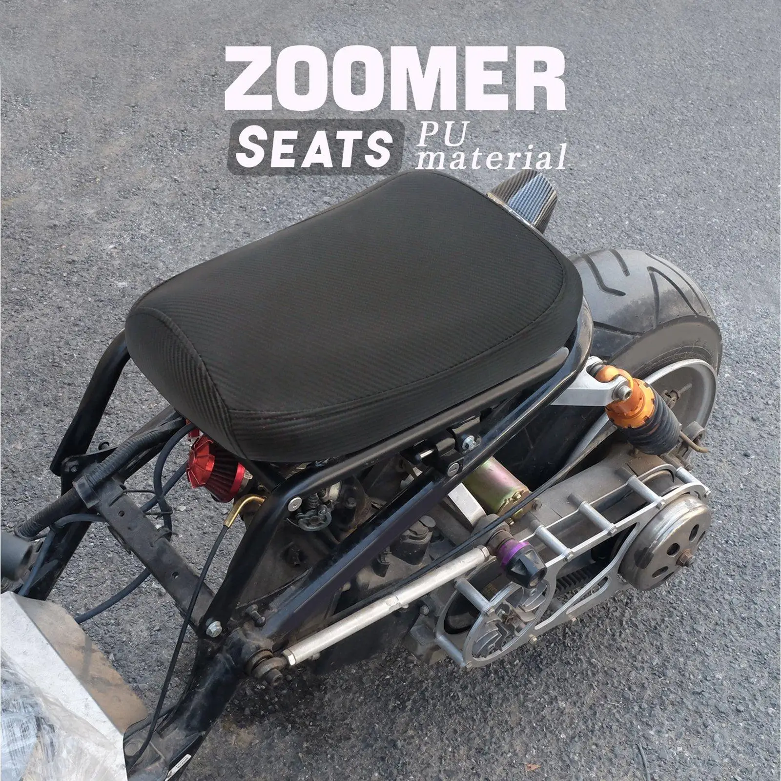 

Motorcycle Seat Cushion Supplies Easy to Install Professional Sturdy PU Leather Sponge Black for Honda AF58 Zoomer Nps50