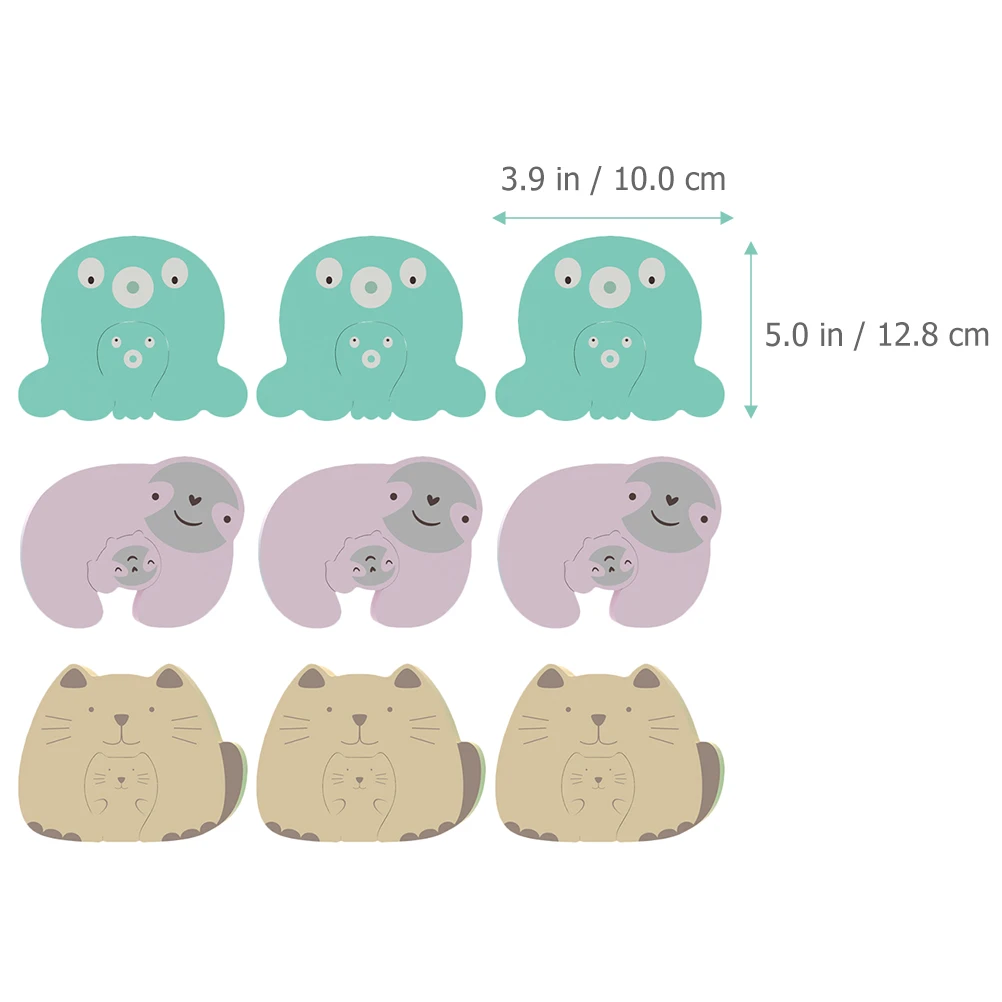 

9 Pcs EVA Door Stopper Wall Protectors Cartoon Animal Design Finger Guard Durable And Lightweight Safety