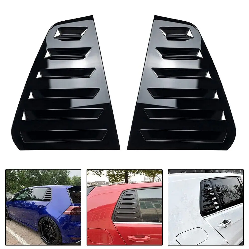 For VW Golf MK7 MK7.5 2013-2019 Rear Window Louver Shutter Cover Side Vent Trim Windshield Decoration Cover Car Accessories