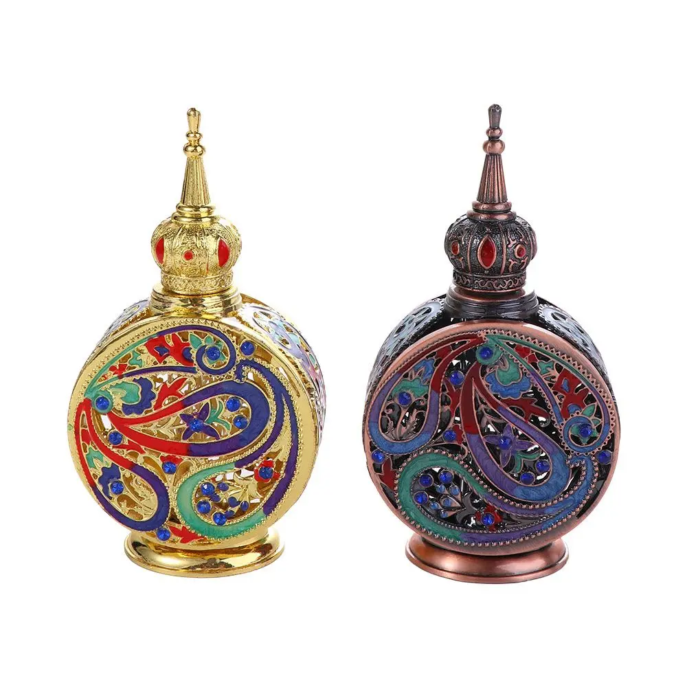 Arabian Style Middle East Wedding Decoration Gift Metal Refillable Bottles Dropper Bottles Essential Oils Bottle Perfume Bottle