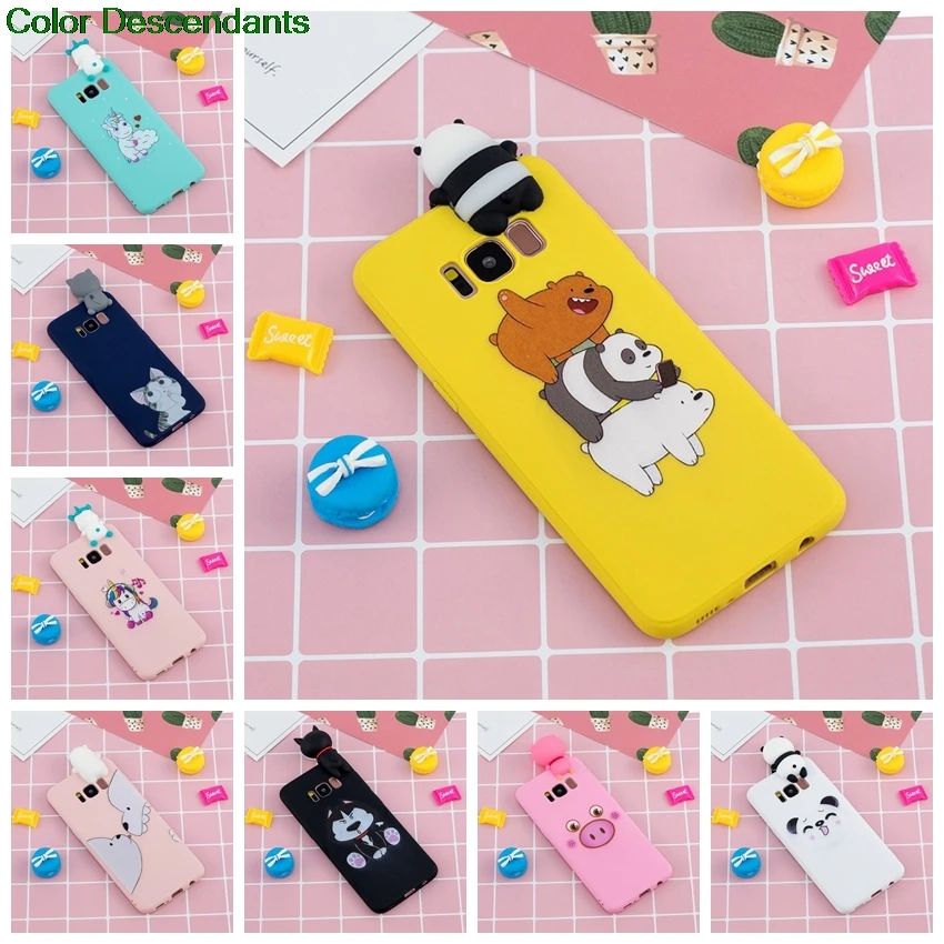 For Coque Samsung Galaxy S8 S 8 8S G950 G950FD SM-G950FD Case Cover 3D Cartoon Panda Unicorn Soft TPU Phone Case for Samsung S8