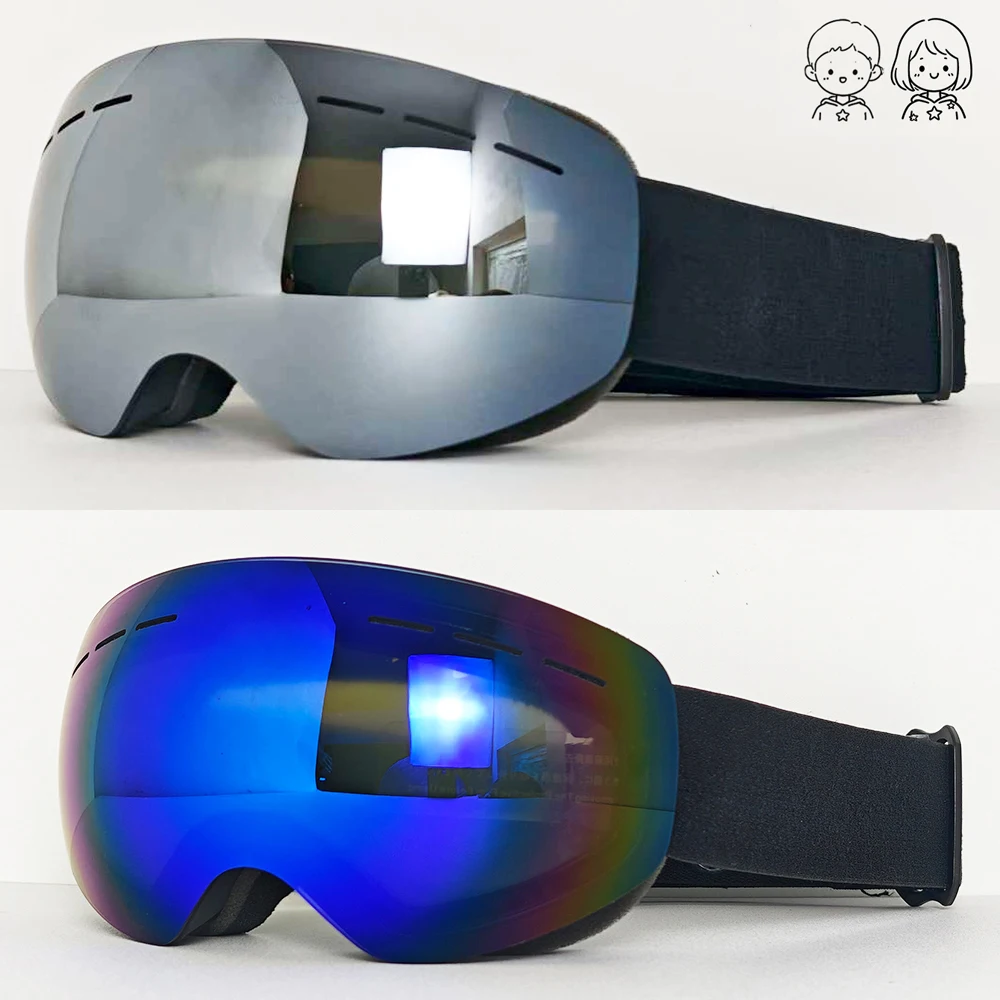 

Детские защитные лыжные очки с HD-линзами, ветрозащитные, дышащие, пылезащитные, подходят для повседневного катания на лыжах, снежных горных видов спорта, снегохода