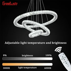 Modern Crystal Led Chandelier Lamp Luxury Decor Living Room Ceiling Lights Hanging Lighting Fixture Plafon Lustre Luminaire